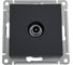 Розетка TV Systeme Electric Atlasdesign базальт оконечная 1db, механизм ATN001491 5 шт 4690201026020 1