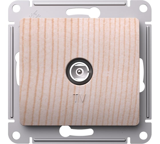 Антенна коннектор TV Systeme Electric Glossa сосна, механизм GSL001593 5 шт 4690201031987 1