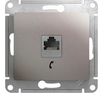 Розетка телефонная Systeme Electric (Schneider Electric) Glossa Платина RJ11 SE GSL001281T 5 шт 53606481274866