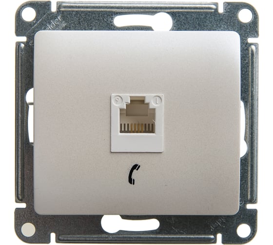 Розетка телефонная Systeme Electric (Schneider Electric) Glossa перламутр RJ11 SE GSL000681T 10 шт 13606485436231