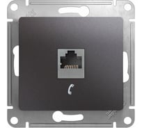 Розетка телефонная Systeme Electric (Schneider Electric) Glossa Графит RJ11 SE GSL001381T 5 шт 53606481274958