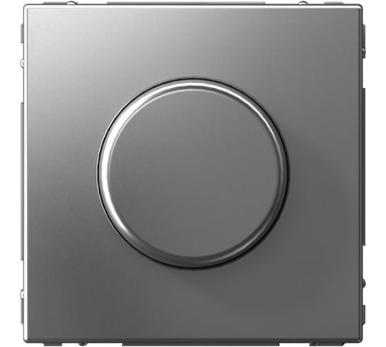 Светорегулятор диммер Systeme Electric ArtGallery Сталь поворотно-нажимной, LED, RC, 400Вт, механизм GAL000923 8 шт 4690201029984 1