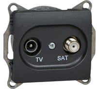 Розетка TV-SAT Systeme Electric (Schneider Electric) Glossa оконечная 1db, механизм, антрацит GSL000797 10 шт 13606485436767