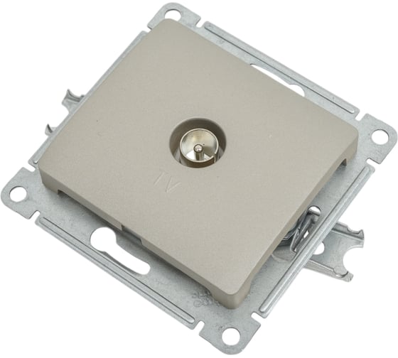 Механизм коннектора TV антенны Systeme Electric (Schneider Electric) Glossa платина GSL001293 5 шт 53606481283356 1