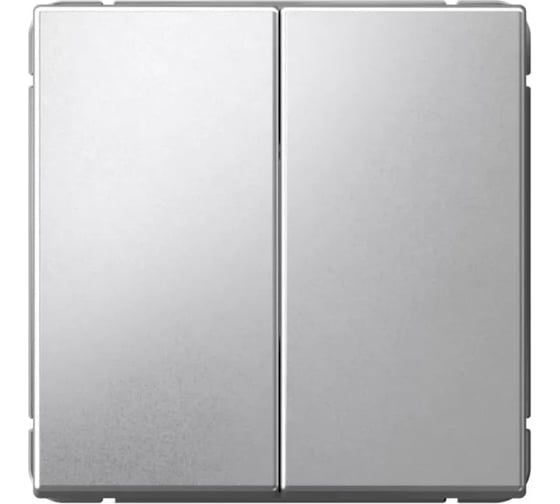 2-клавишный выключатель кнопочный Systeme Electric ARTGALLERY 10АХ, механизм, быстрозажим. клем., АЛЮМИНИЙ GAL000317S 5 шт 4690201037842 1