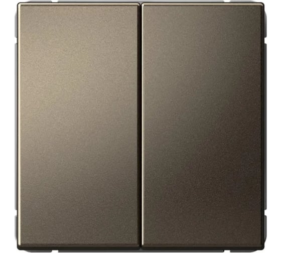 2-клавишный выключатель кнопочный Systeme Electric ARTGALLERY 10АХ, механизм, быстрозажим. клем., МОККО GAL000617S 5 шт 4690201037880 1