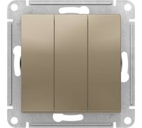 Механизм выключателя Systeme Electric ( Schneider Electric) 3-кл. ATLAS DESIGN сх.1+1+1 10АХ шампань ATN000531 1240320 10 шт 13606489584716