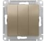 Механизм выключателя Systeme Electric ( Schneider Electric) 3-кл. ATLAS DESIGN сх.1+1+1 10АХ шампань ATN000531 1240320 10 шт 13606489584716 1