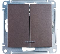 Механизм выключателя Systeme Electric ( Schneider Electric) 2-кл. ATLAS DESIGN с подсветкой сх.5а 10АХ мокко 1240377 10 шт 13606489702189