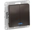 Механизм выключателя Systeme Electric ( Schneider Electric) 2-кл. ATLAS DESIGN с подсветкой сх.5а 10АХ мокко 1240377 10 шт 13606489702189 2