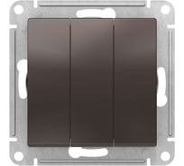Механизм выключателя Systeme Electric ( Schneider Electric) 3-кл. ATLAS DESIGN сх.1+1+1 10АХ мокко ATN000631 1240363 10 шт 13606489702073