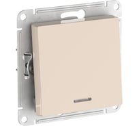 1-клавишный выключатель с подсветкой Systeme Electric ATLASDESIGN сх.1а, 10АХ, мех., быстрозажим. клем.,БЕЖЕВЫЙ ATN000213S 20 шт 13606482107622