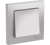 1-клавишный выключатель Systeme Electric ATLASDESIGN сх.1, 10АХ, в сборе, быстрозажим. клем., АЛЮМИНИЙ ATN000312S 10 шт 13606482107530