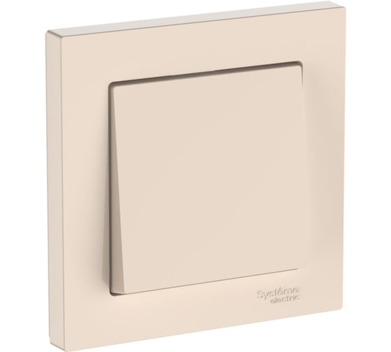 1-клавишный выключатель Systeme Electric ATLASDESIGN сх.1, 10АХ, в сборе, быстрозажим. клем., БЕЖЕВЫЙ ATN000212S 15 шт 13606482107523 1