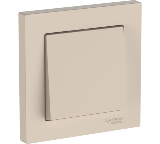 1-клавишный выключатель Systeme Electric ATLASDESIGN сх.1, 10АХ, в сборе, быстрозажим. клем., ПЕСОЧНЫЙ ATN001212S 5 шт 4690201022503 1