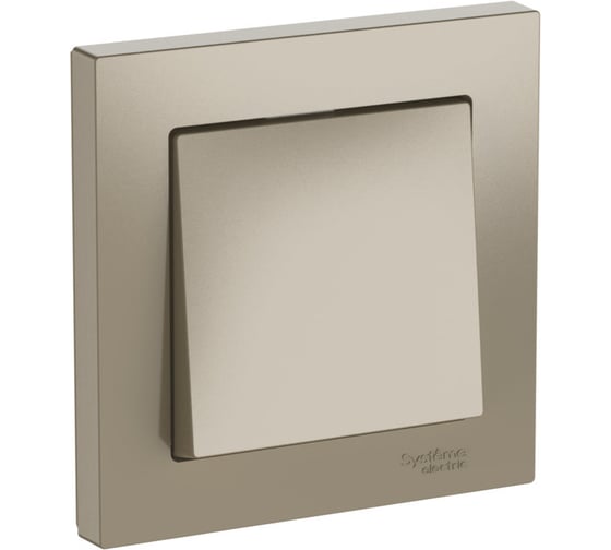 1-клавишный выключатель Systeme Electric ATLASDESIGN сх.1, 10АХ, в сборе, быстрозажим. клем., ШАМПАНЬ ATN000512S 10 шт 13606482107554 1