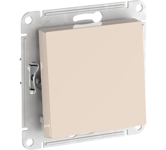 1-клавишный переключатель Systeme Electric ATLASDESIGN сх.6, 10АХ, мех., быстрозажим. клем., БЕЖЕВЫЙ ATN000261S 20 шт 13606482108858 1