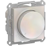 Светорегулятор Systeme Electric (Schneider Electric) ATLASDESIGN диммер поворотно-нажимной, LED, RC, 400Вт, механизм, жемчуг ATN000423 8 шт 13606486274351