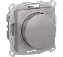 Светорегулятор Systeme Electric (Schneider Electric) ATLASDESIGN диммер поворотно-нажимной, LED, RC, 400Вт, механизм, алюминий ATN000323 8 шт 13606486274344