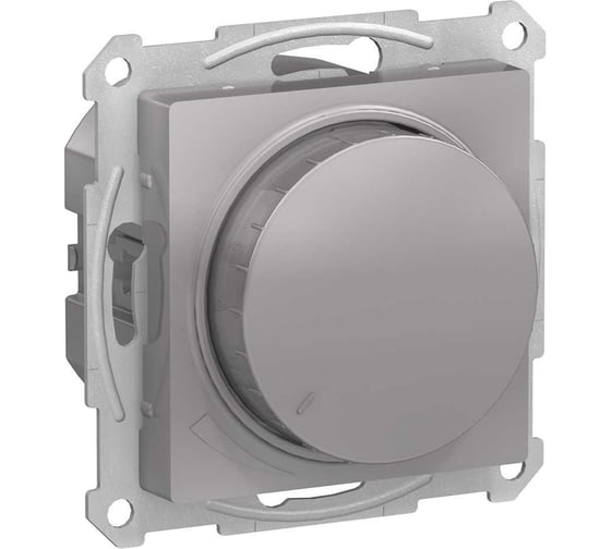 Светорегулятор Systeme Electric (Schneider Electric) ATLASDESIGN диммер поворотно-нажимной, LED, RC, 400Вт, механизм, алюминий ATN000323 8 шт 13606486274344 1