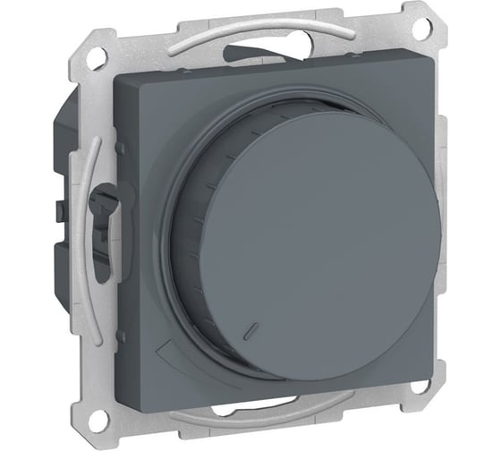 Светорегулятор Systeme Electric (Schneider Electric) Atlasdesign диммер поворотно-нажимной, led, rc, 400вт, механизм, грифель ATN000723 8 шт 13606486274382 1