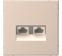Розетка двойная компьютерная Systeme Electric ARTGALLERY RJ45+RJ45, кат. 5е, механизм, ПЕСОЧНЫЙ GAL001285 5 шт 4690201045113