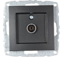 Механизм проходной TV розетки MONO ELECTRIC L/D, с экраном, графит 500-002005-137