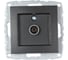 Механизм проходной TV розетки MONO ELECTRIC L/D, с экраном, графит 500-002005-137 1