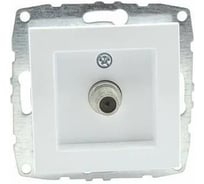Механизм проходной TV розетки MONO ELECTRIC L/D, с экраном, белая 500-001905-137