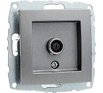 Механизм проходной TV розетки MONO ELECTRIC L/D, с экраном, антрацит 500-002405-137