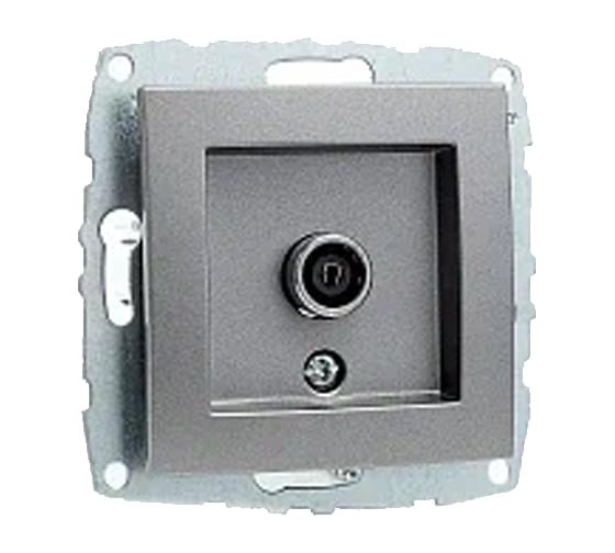 Механизм проходной TV розетки MONO ELECTRIC L/D, с экраном, антрацит 500-002405-137
