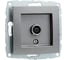 Механизм проходной TV розетки MONO ELECTRIC L/D, с экраном, антрацит 500-002405-137 1