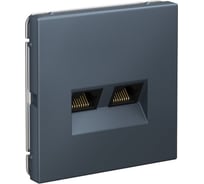 Розетка двойная компьютерная Systeme Electric ARTGALLERY RJ45+RJ45, кат. 5е, механизм, ГРИФЕЛЬ GAL000785 5 шт 4690201045021