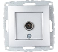 Механизм проходной TV розетки MONO ELECTRIC L/D, с экраном, серебро 500-002105-137