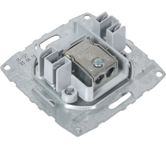 Механизм проходной TV розетки MONO ELECTRIC L/D, с экраном, серебро 500-002105-137