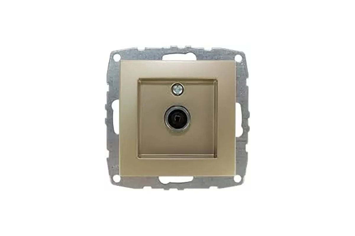 Механизм проходной TV розетки MONO ELECTRIC L/D, с экраном, титан 500 ...