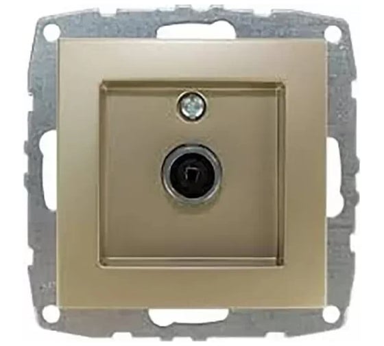 Механизм проходной TV розетки MONO ELECTRIC L/D, с экраном, титан 500-002205-137
