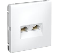 Розетка двойная компьютерная Systeme Electric ARTGALLERY RJ45+RJ45, кат. 5е, механизм, ЛОТОС GAL001385 5 шт 4690201045137