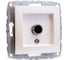 Механизм проходной TV розетки MONO ELECTRIC L/D, с экраном, жемчуг 500-002505-137 1