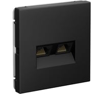 Розетка двойная компьютерная Systeme Electric ARTGALLERY RJ45+RJ45, кат. 5е, механизм, КАРБОН GAL001085 5 шт 4690201045069