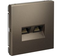 Розетка двойная компьютерная Systeme Electric ARTGALLERY RJ45+RJ45, кат. 5е, механизм, МОККО GAL000685 5 шт 4690201045007