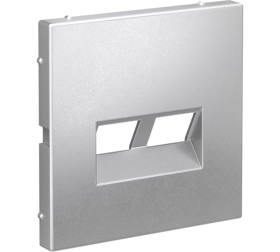 Двойная накладка Systeme Electric ARTGALLERY для информационных функций типа Keystone, АЛЮМИНИЙ GAL000390 5 шт 4690201045182 1
