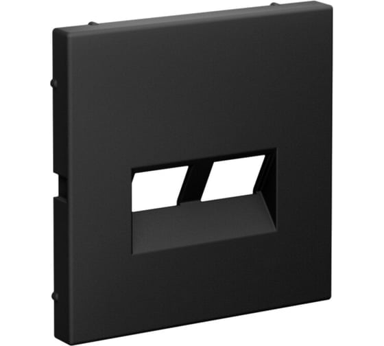 Двойная накладка Systeme Electric ARTGALLERY для информационных функций типа Keystone, КАРБОН GAL001090 5 шт 4690201045304 1