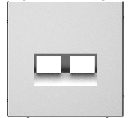 Двойная накладка Systeme Electric ARTGALLERY для информационных функций типа Keystone, СТАЛЬ GAL000990 5 шт 4690201045281 1