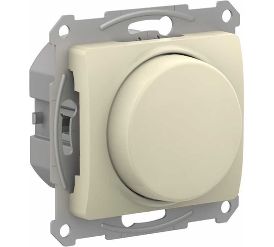 Светорегулятор Systeme Electric (Schneider Electric) GLOSSA диммер поворотно-нажимной, LED, RC, 400Вт, механизм, бежевый GSL000223 8 шт 13606486274436 1