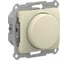 Светорегулятор Systeme Electric (Schneider Electric) Glossa, поворотно-нажимной, LED, RC, 400 Вт, механизм, бежевый, GSL000223, 8 шт, 13606486274436 1