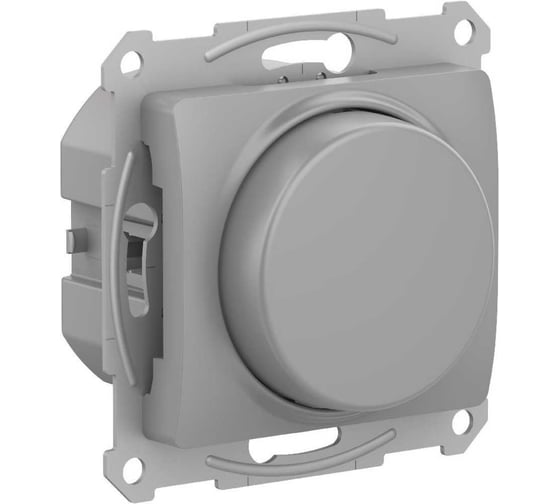 Светорегулятор Systeme Electric (Schneider Electric) GLOSSA диммер поворотно-нажимной, LED, RC, 400Вт, механизм, алюминий GSL000323 8 шт 13606486274443 1