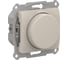 Светорегулятор Systeme Electric (Schneider Electric) Glossa, поворотно-нажимной, LED, RC, 400 Вт, механизм, молочный, GSL000923, 8 шт, 13606486274504 1