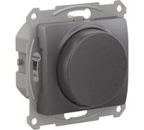 Светорегулятор Systeme Electric (Schneider Electric) Glossa диммер поворотно-нажимной, led, rc, 400вт, механизм, графит GSL001323 8 шт 13606486274542