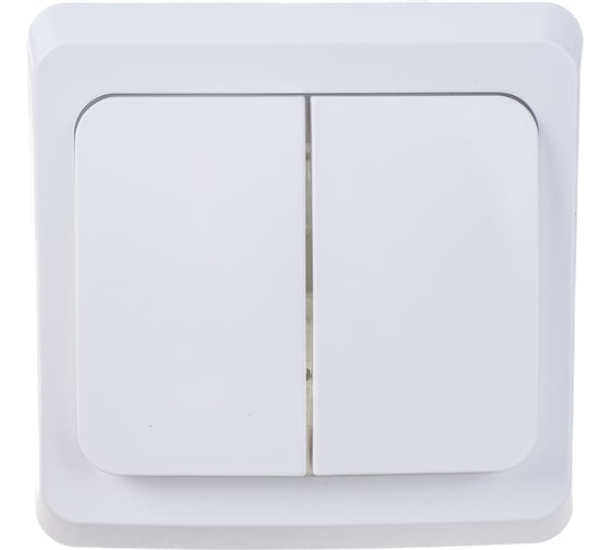 Выключатель 2-клавишный Systeme Electric (Schneider Electric) СП Этюд 10А IP20 бел. BC10-002B 20 шт 4607098940049 1